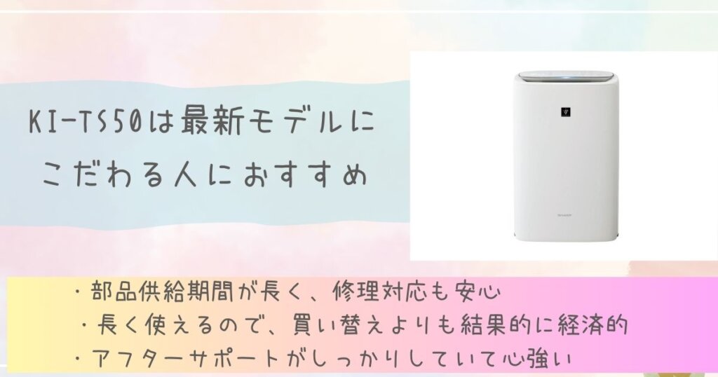 KI-TS50は最新モデルにこだわる人におすすめ