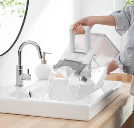傾けるだけで排水