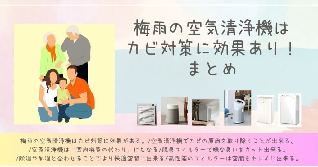 梅雨　空気清浄機　カビ対策　効果あり　まとめ
